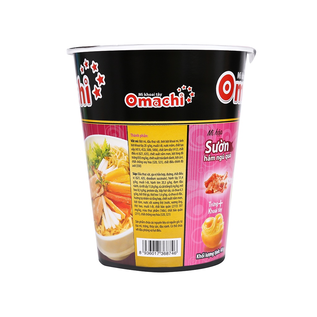 Thùng 24 ly mì khoai tây Omachi sườn hầm ngũ quả 68gr | BigBuy360 - bigbuy360.vn