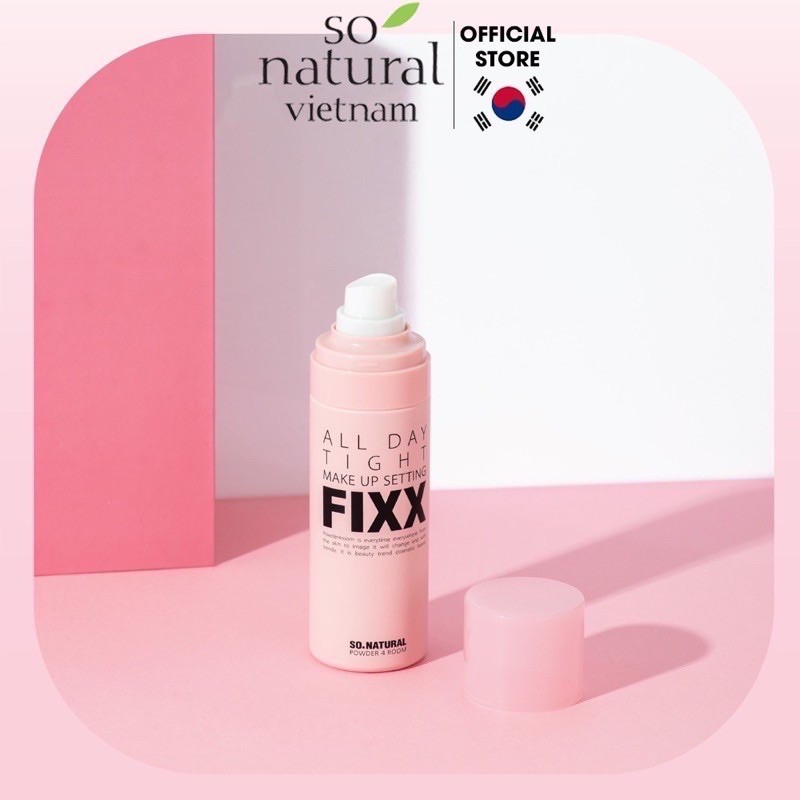 Xịt Khóa Nền Trang Điểm So Natural All Day Tight Make Up Setting Fixx 75ml l Nhập Khẩu Chính Hãng Hàn Quốc