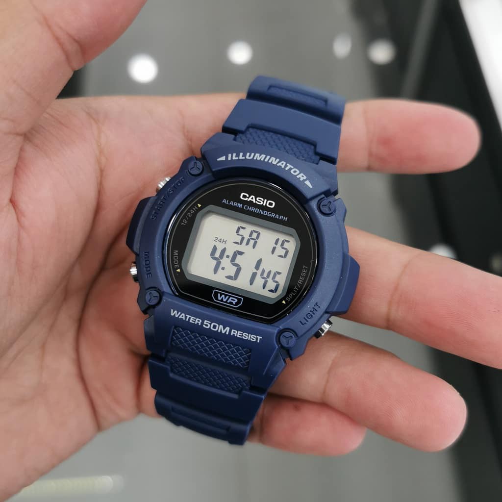 Đồng hồ Nam dây nhựa Casio W-219H-2AVDF chính hãng bảo hành 1 năm Pin trọn đời