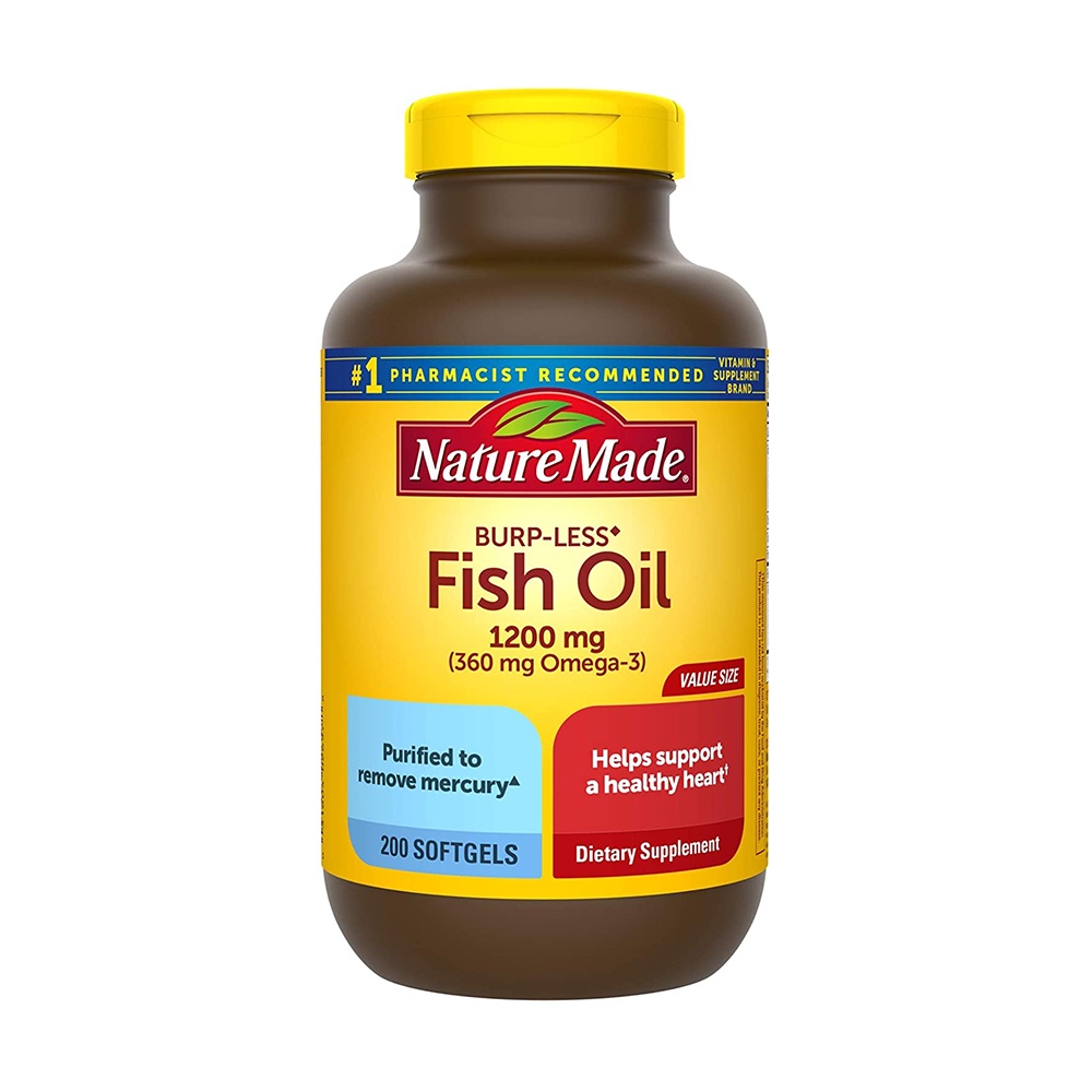 Viên uống dầu cá Omega 3 Nature Made Fish Oil 1200mg của Mỹ