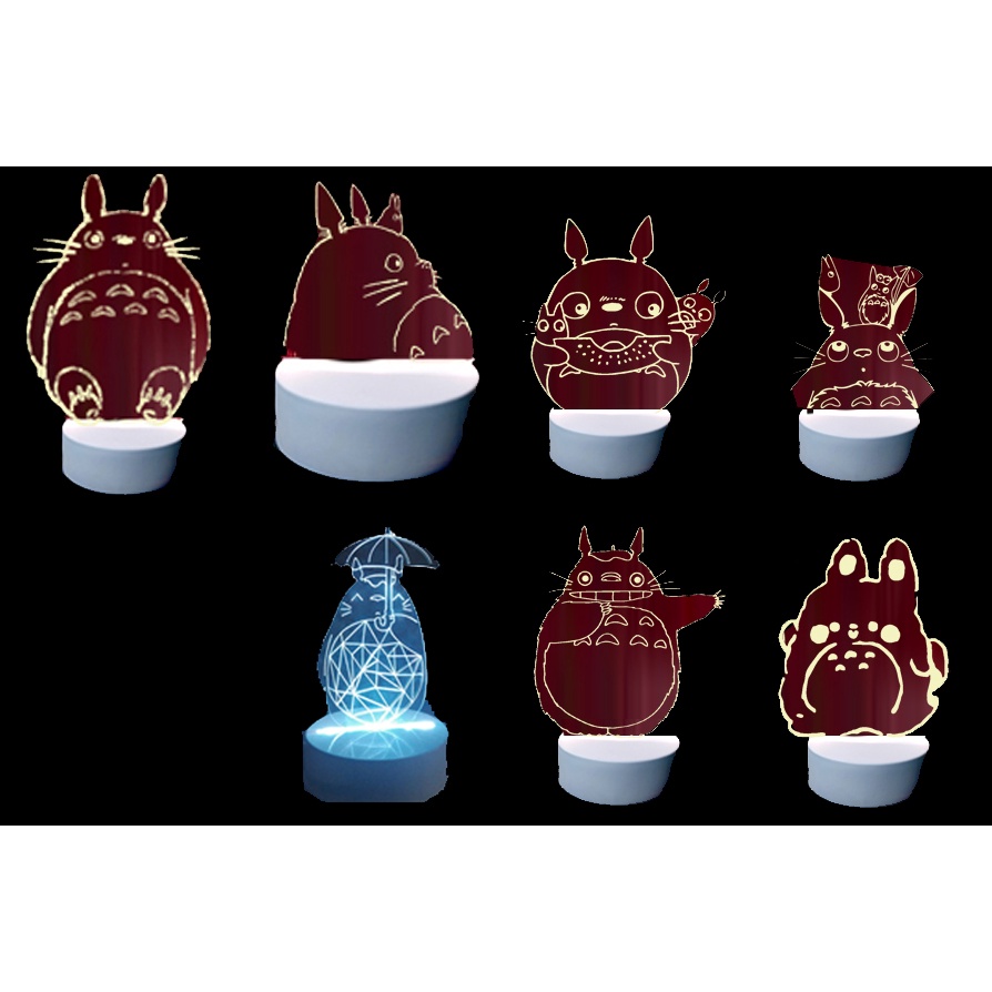 Đèn Led kero ccs trắng L1I1 Đèn Ngủ 3D cute doraemon totoro vô diện chuột vàn shin one piece sumikko jinbeisan usagyuuun