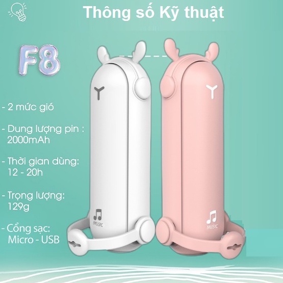 Quạt mini cầm tay đa năng hình gấu Bear kiêm đèn pin - sạc dự phòng tiện, Quạt tích điện mini tiện lợi
