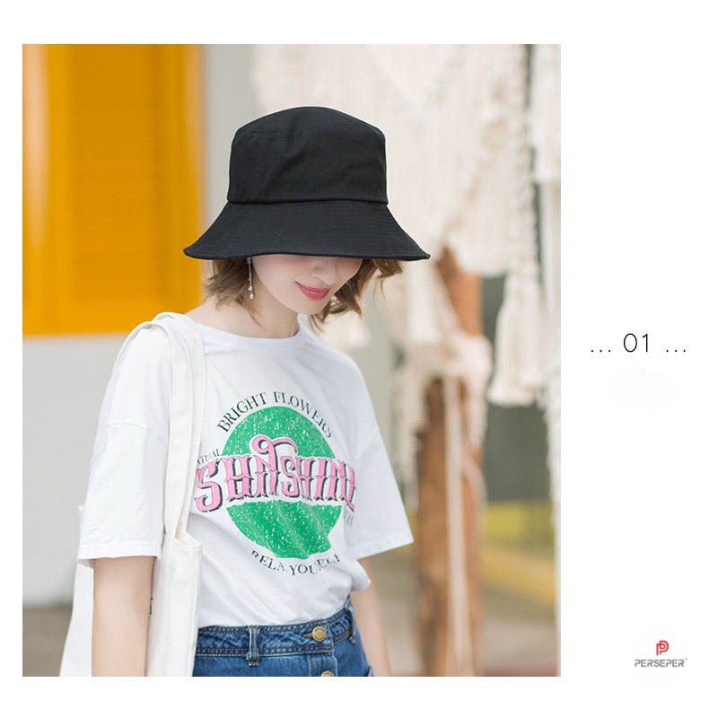 Mũ bucket vành cụp cao cấp basic phong cách Ulzzang Unisex - Ekiu Shop