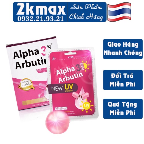 Vỉ Kích Trắng Chống Nắng Alpha Arbutin New UV Thái Lan