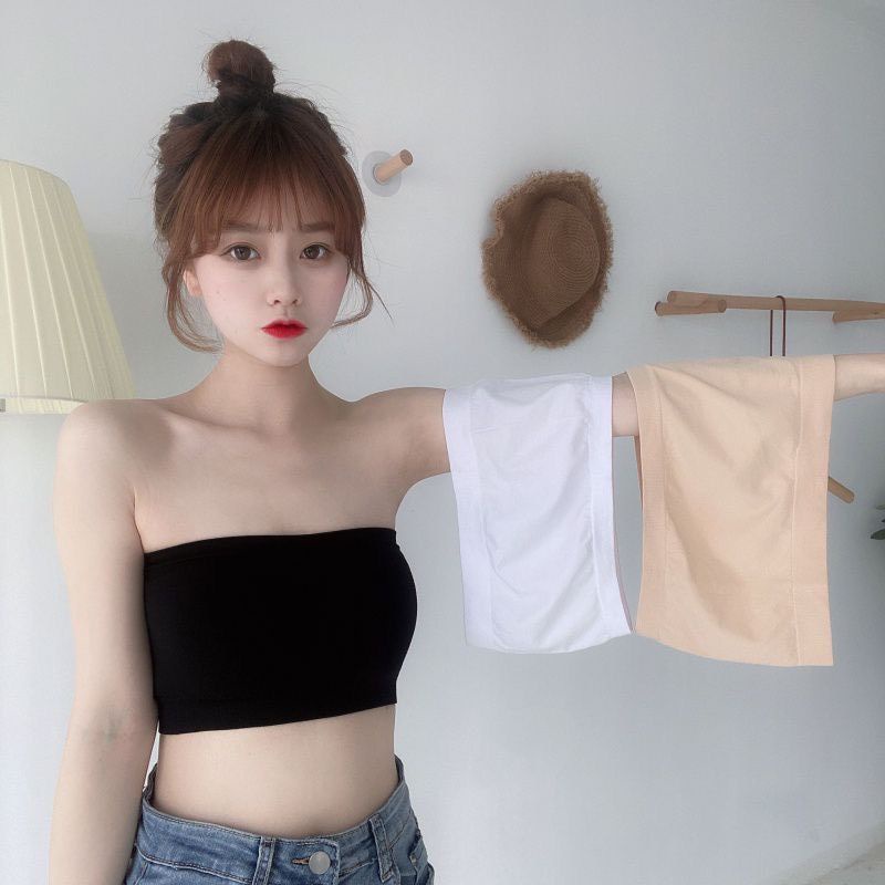 Áo Lót Ống Dệt Kim-Áo Quay Ngang Không Mút-Dạng Chui Tiện Lợi