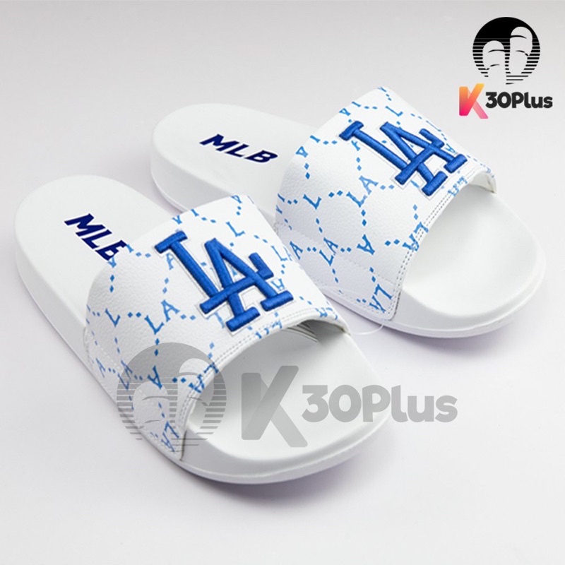 Dép MLB Quai Ngang logo LA mix