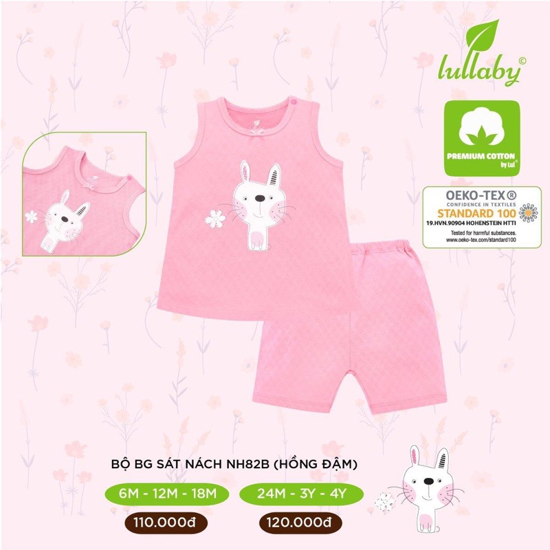 Bộ sát nách bé trai/gái Lullaby [NH83B-NH82B] (Sz 6m-4y)