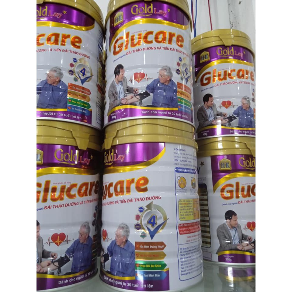 Sữa GOLDLAY GLUCARE dành cho người TIỂU ĐƯỜNG VÀ TIỀN TIỂU ĐƯỜNG 900G (date 2024)