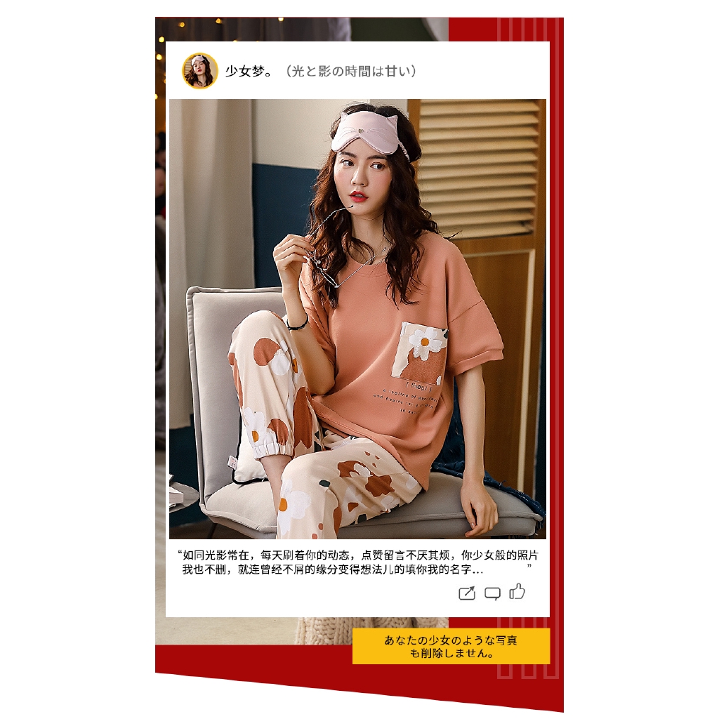 Đầm Ngủ Cotton Ngắn Tay Dáng Rộng Xinh Xắn Cho Nữ | BigBuy360 - bigbuy360.vn