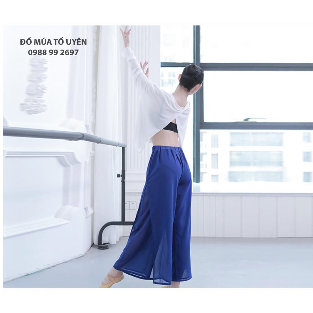 Áo lưới múa đương đại, cổ trang, dáng rộng khoe lưng  - Đồ Múa Tố Uyên