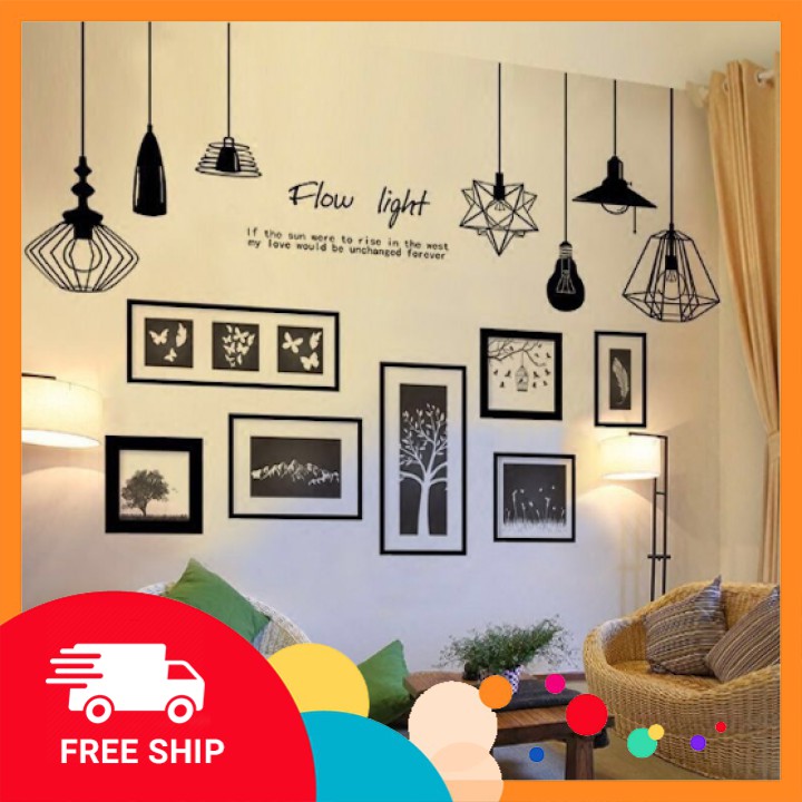 Decal dán tường ⚡️𝐅𝐑𝐄𝐄 𝐒𝐇𝐈𝐏⚡️ Decal trang trí dây đèn - PVC chống thấm nước, keo siêu dính - decor chụp ảnh | BigBuy360 - bigbuy360.vn