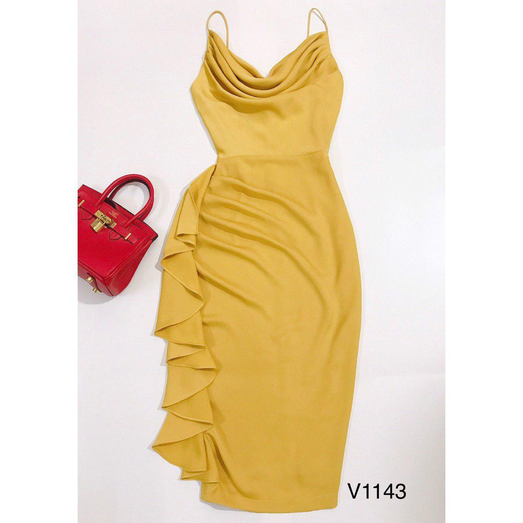 [ xả kho ] MiD Đầm hai dây dự tiệc V1143 Mie Design kèm ảnh thật