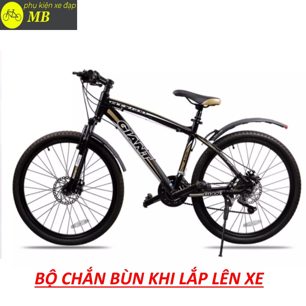 chắn bùn xe đạp rút gọn cao cấp có đèn cảnh báo nhấp nháy CB01