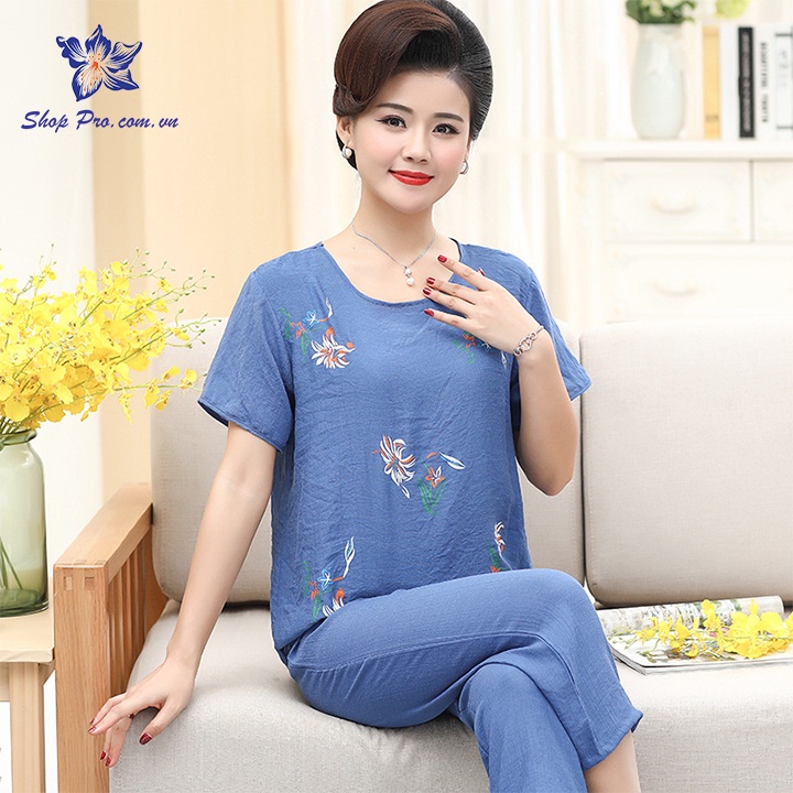 Bộ Trung Niên Mặc Nhà, Bộ Ngủ Vải Đũi - Sang Trọng, Thanh Lịch - Chất Đũi Mềm, Nhẹ, Mát shop pro H30-H37