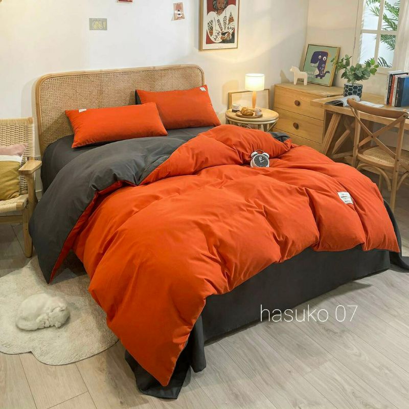 Bộ Vỏ Chăn Ga Gối Cotton Đũi tici Mẫu Mới Nhất 2021