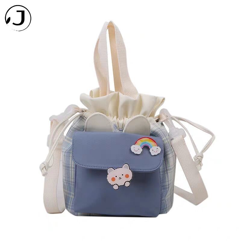 KAITIFEI Túi vải canvas thiết kế đáng yêu hợp thời trang