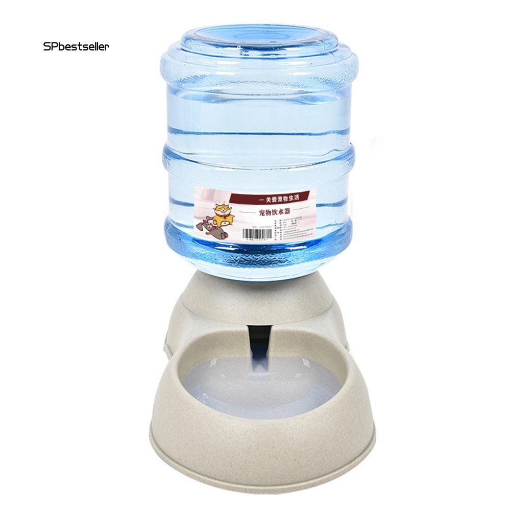 SPBS❤3.75L Pet Cat Dog Automatic Feeder Food Drink Animal Bowl Water Bowl Dispenser