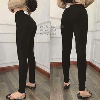 Quần legging nữ dài thái nâng mông cạp cao co giãn 4 chiều màu đen - Quần legging nữ gen bụng mặc tập gym đi học công sở