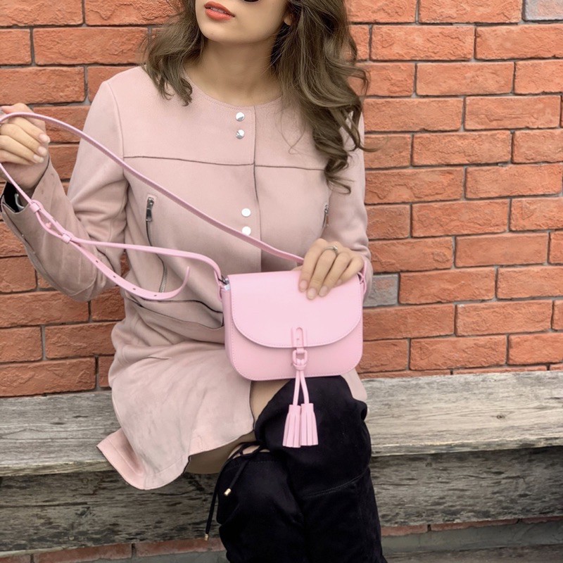 Túi Furla 1927 mini crossbody màu hồng tiểu thư mẫu mới 2020 kèm charm xinh xắn