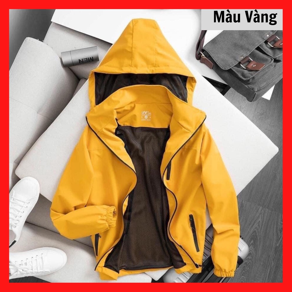 Áo khoác gió nam nữ cao cấp 2 lớp lót lưới form rộng chất liệu vải gió tráng bạc chống nước