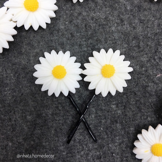 Kẹp tóc Daisy Kẹp tóc hoa Hoa cài tóc Daisy