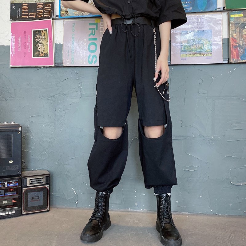 quần ống rộng Rách Gối Thời Trang Cho Nữ
