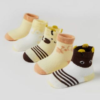 Set 5 đôi tất lưới cao cổ Hug Elephant cho bé