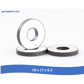 Gốm áp điện, Gốm Làm sạch siêu âm, Đầu dò áp điện, Vòng gốm PZT , Piezo kích thước 50 x 17 x 6.5mm