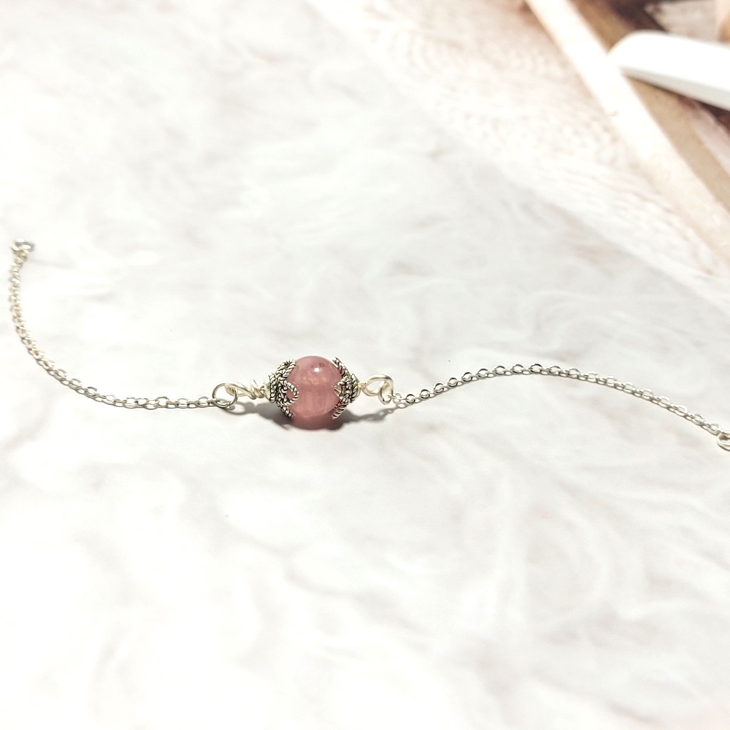 Vòng tay TA hồng xích tròn