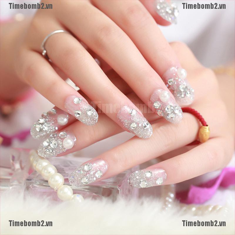 (Hàng Mới Về) Bộ 24 Móng Tay Giả 3d Trang Trí