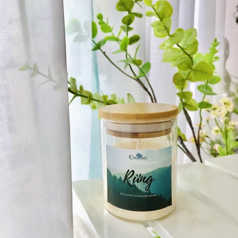 Nến Thơm Tinh Dầu Tây Bắc Hương Rừng ONATREE Không Hương Liệu Không Hoá Chất