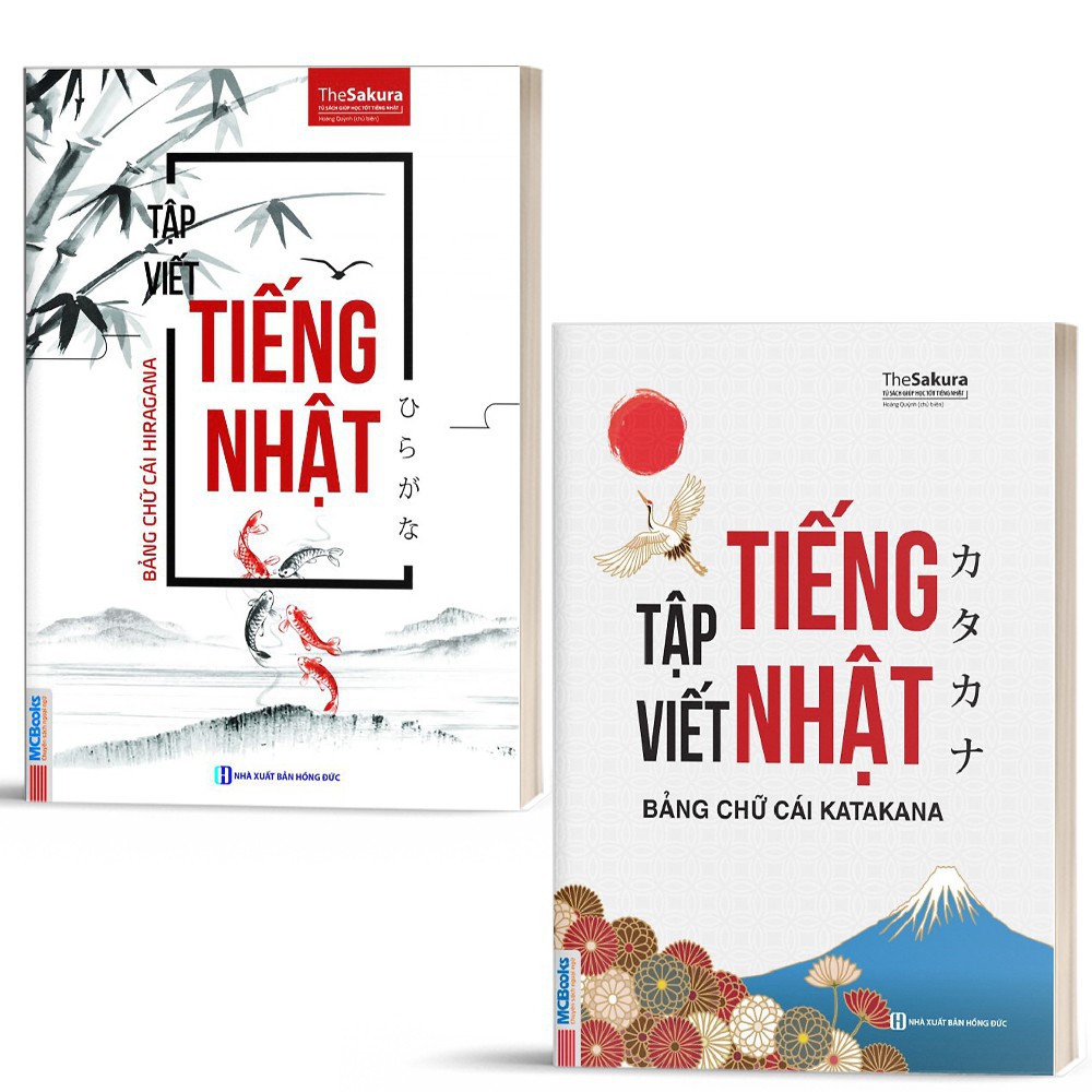 Sách - Combo Tập Viết Tiếng Nhật - Bảng Chữ Cái Katakana + Hiragana