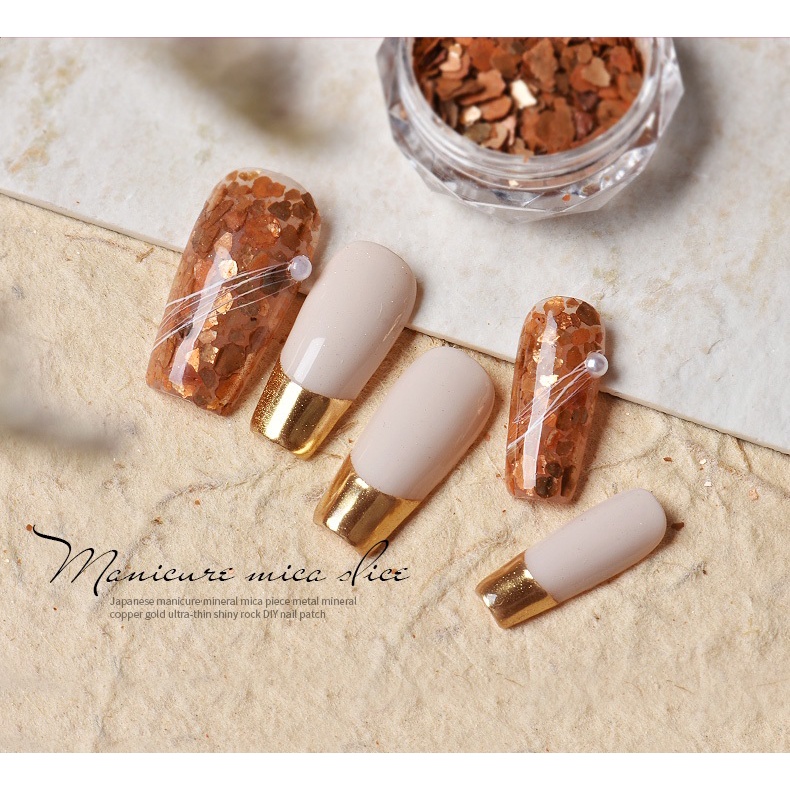 Set xà cừ vảy cá 6 màu ẩn gel, trang trí móng, chuyên dùng làm nail