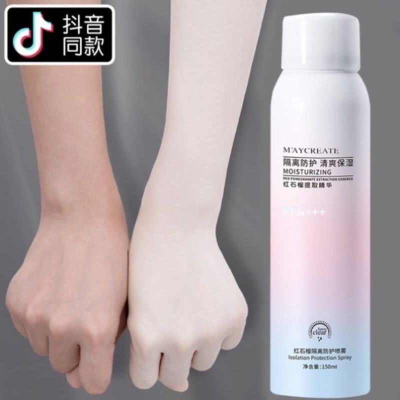 Xịt chống chống nắng trắng da maycreate 150ml 25spf