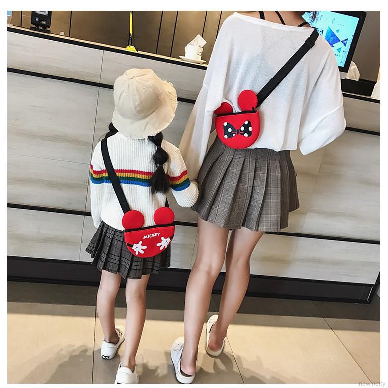 Túi đeo chéo chuột Mickey dễ thương cho bé gái
