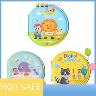 [lillian1] Baby Toys Bath Cloth Books Waterproof Kids Early Learning with Device #S5