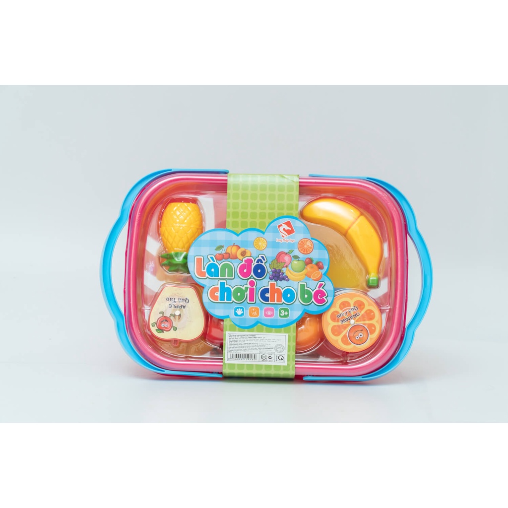 Đồ Chơi Nhà Bếp_ Cắt Hoa Qủa_ Giỏ Đựng Đồ Chơi Trái Cây Bằng Nhựa Cao Cấp Hàng Việt Nam