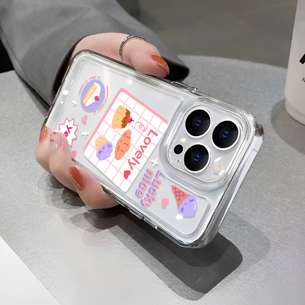 Ốp Điện Thoại Trong Suốt Hình Que Kem Cho iphone 14 Pro Max Plus 13 11 12 7Plus X XR XS Max 7 8 SE 2020