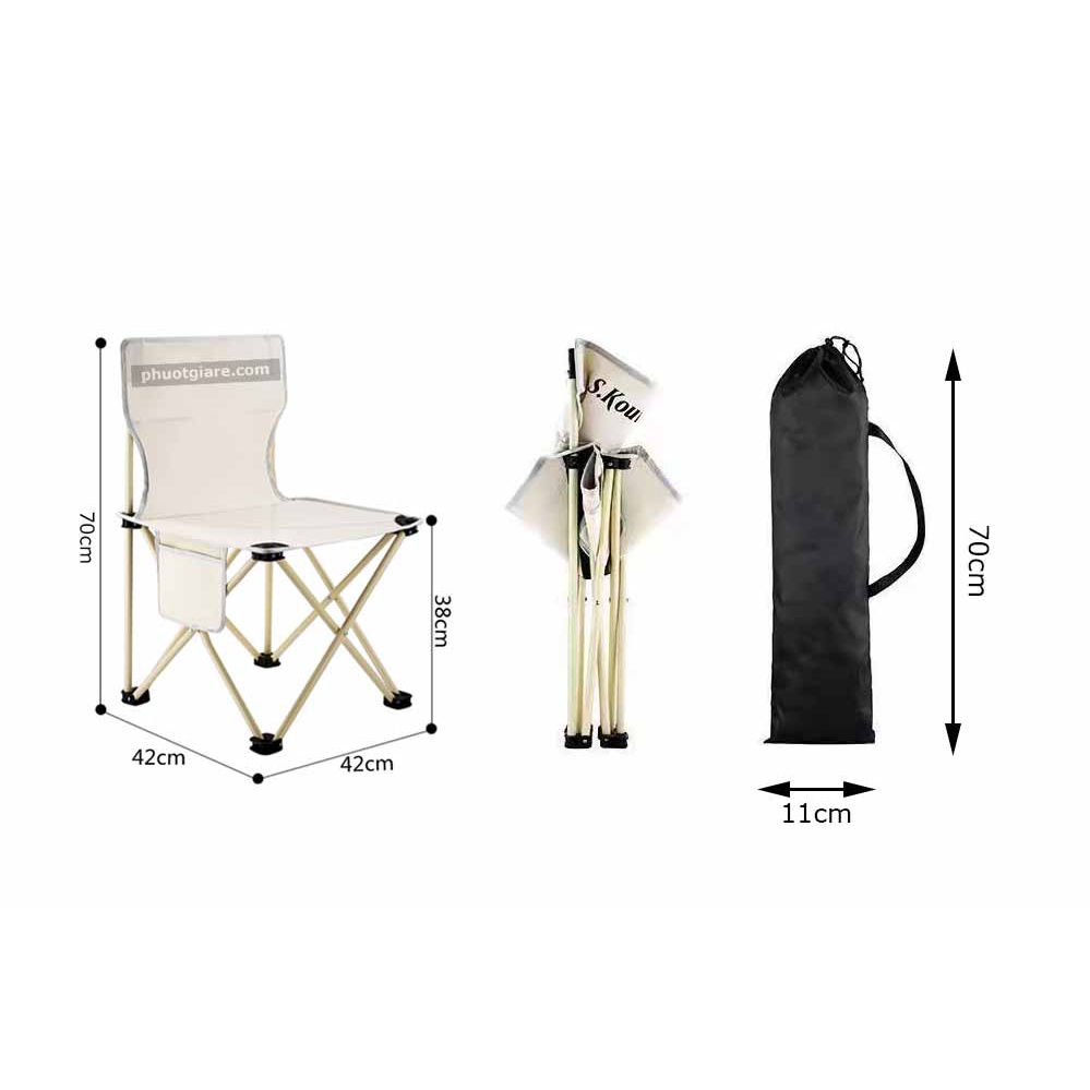 Ghế câu cá cắm trại xếp gọn cực kỳ chắc chắn