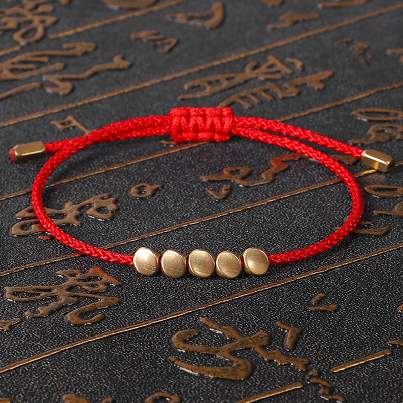 HANDMADE Vòng Tay Hạt Đồng Phong Cách Phật Giáo Tây Tạng