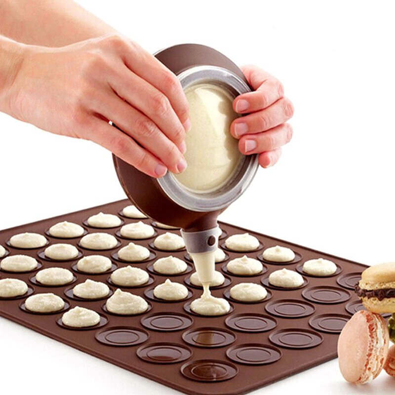 Khuôn silicon làm bánh macaron 48 lỗ cao cấp tiện lợi dễ sử dụng