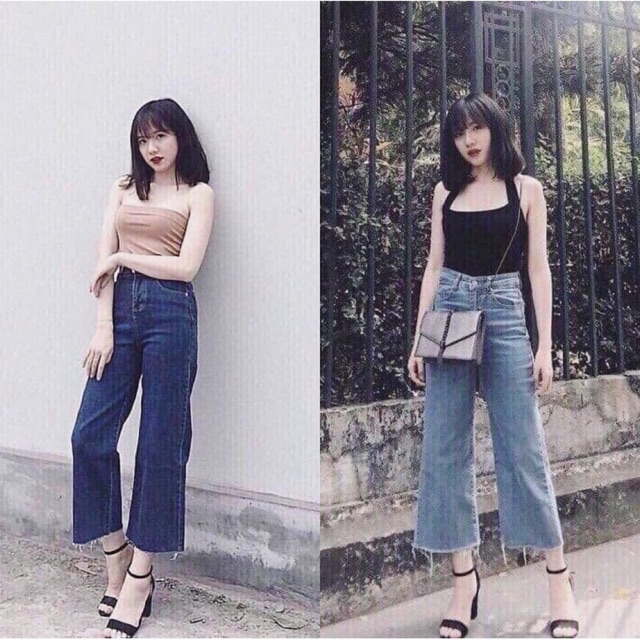 Quần jean ống rộng( màu xanh đậm( hàng loại1)