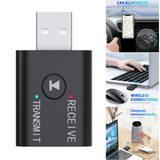 USB Bluetooth 5.0 Audio Transmitter Receiver Adapter 3.5mm Portable for TV PC Car AUX
