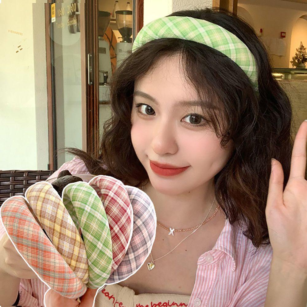 Băng Đô Cài Tóc Bản Rộng Họa Tiết Kẻ Sọc Thời Trang Cho Nữ