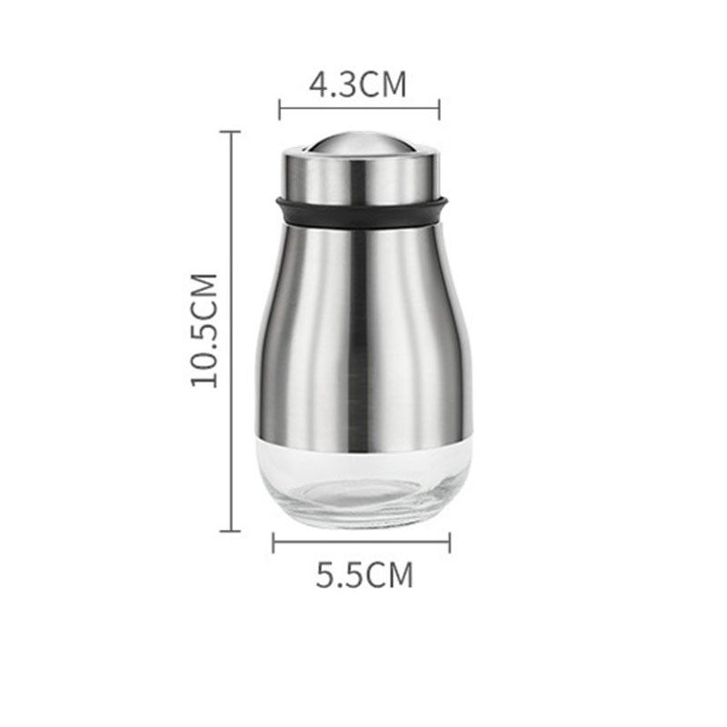 Dụng cụ đựng tiêu nắp nhiều ngăn inox 304.Kích thước : 5.5x10.5x4.3 cm