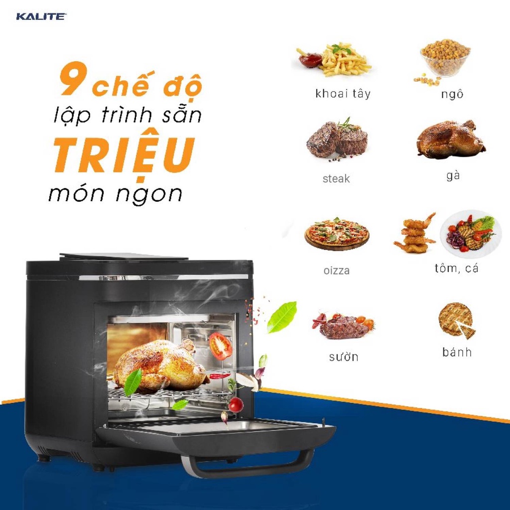 Nồi chiên hơi nước Kalite Steam X, công suất 1700W, dung tích 15L
