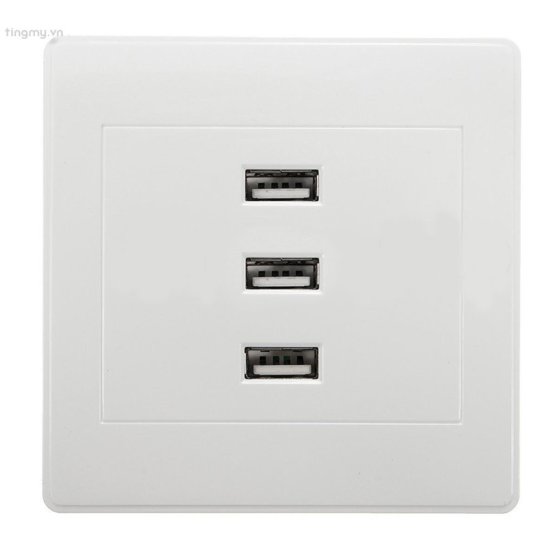 ✨tingmy✨New 3 Port USB 2.0 Wall Charger Socket Adapter 10A Power Outlet Plate Panel