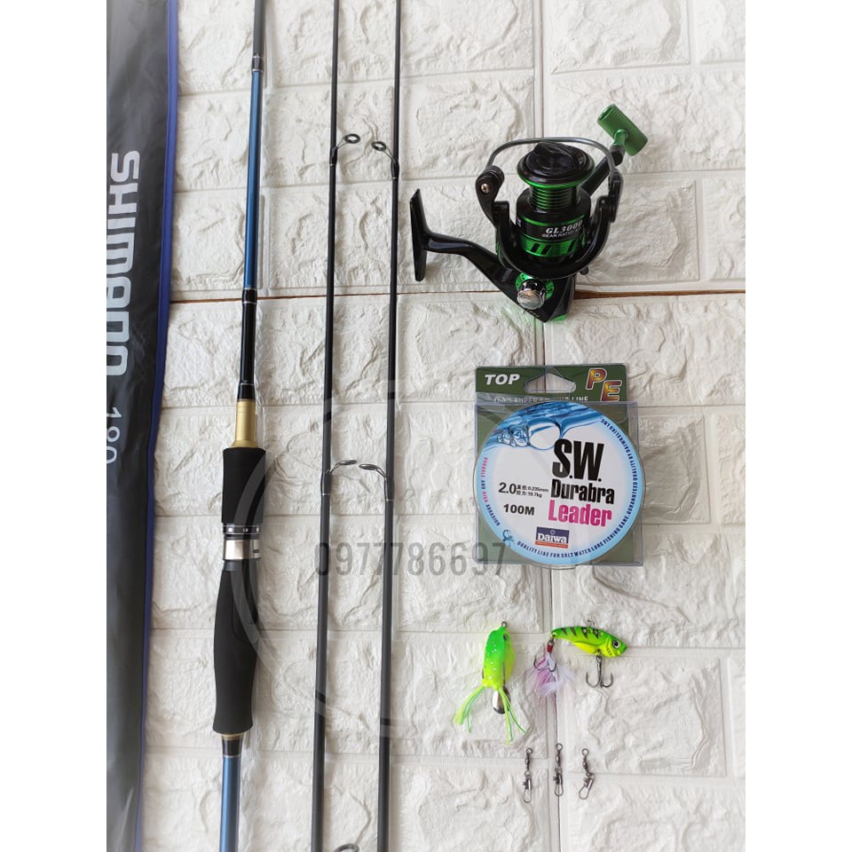 combo cần lure shimano +máy yunoshi GL3000