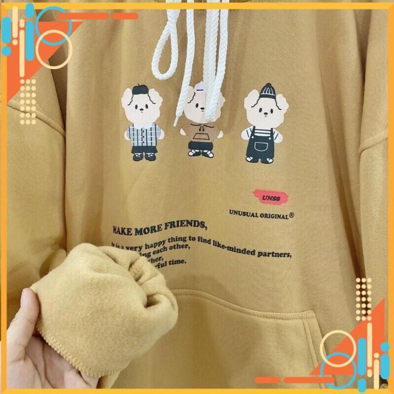 Áo Hoodie Tay Phồng 3 Chú Lợn Hai Màu Form Rộng Siêu HOT | BigBuy360 - bigbuy360.vn