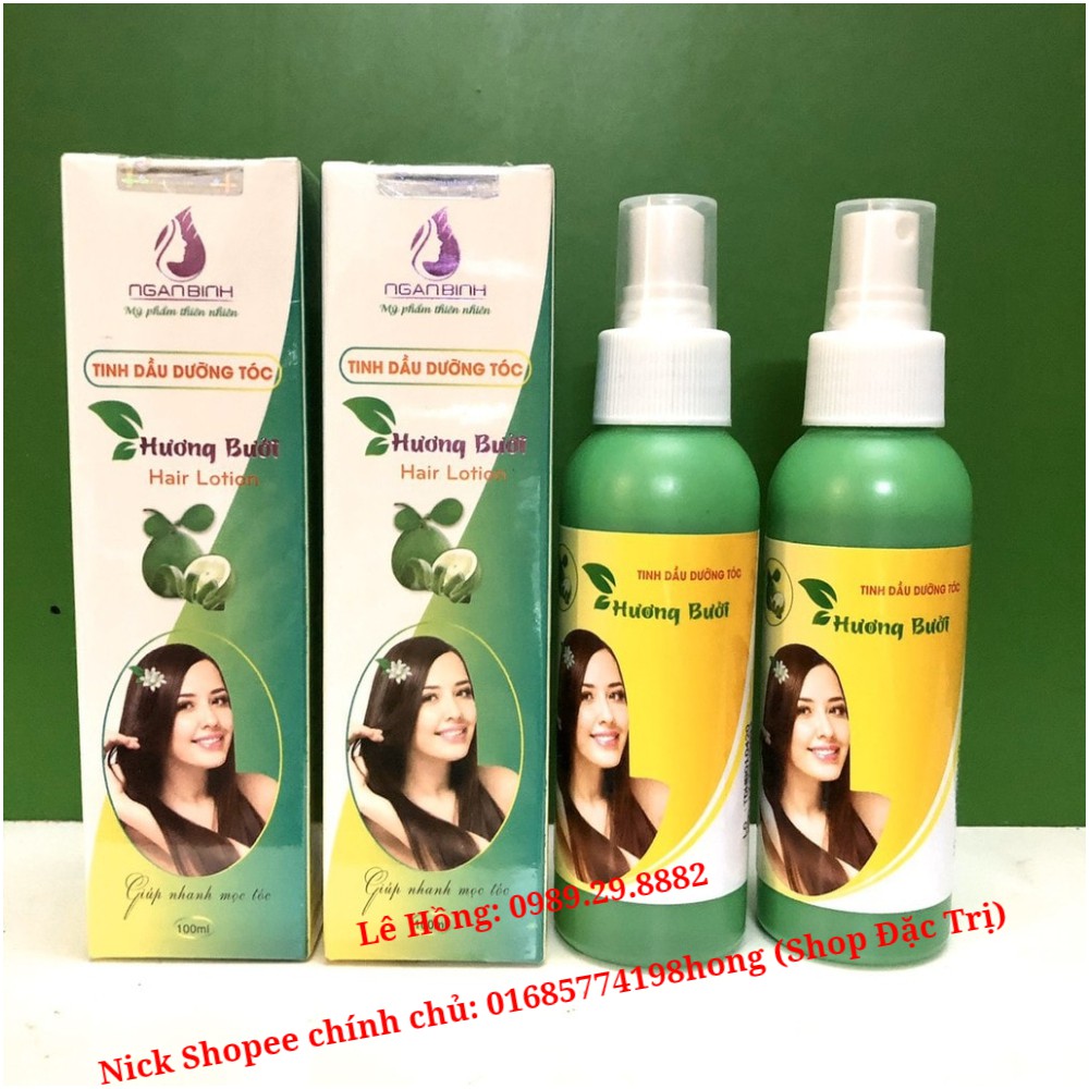 (MỚI) Combo 3 sp Tinh dầu bưởi NGÂN BÌNH + Dầu gội hoa bưởi + Dầu xả bưởi, Kích thích mọc tóc con dày dài, Giảm rụng tóc